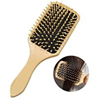Los mejores  - D-Orange Cepillo de Pelo de Madera- Pelo Natural Cepillo Pelo Bambu para Cabello Largo- Grueso o Rizado Reducir Frizz y…